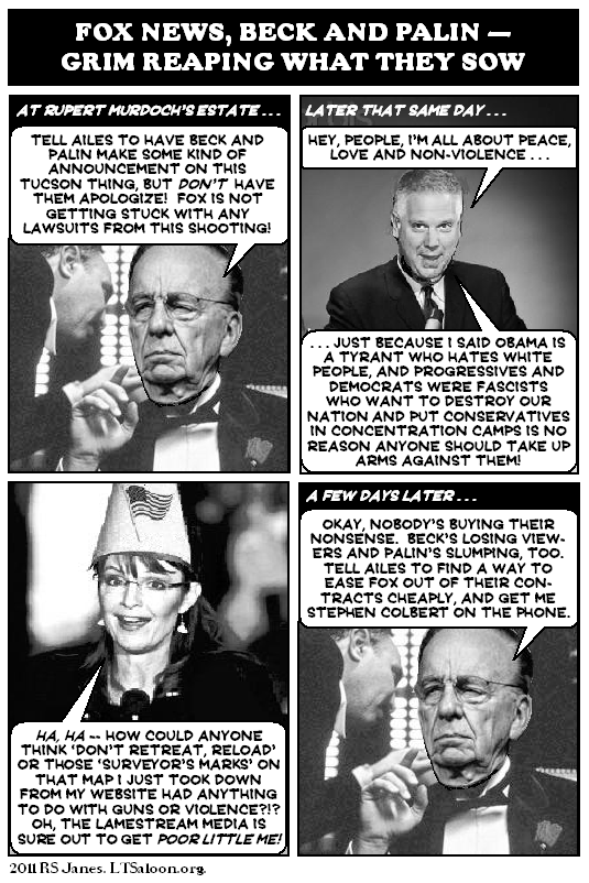 Fox, Beck and Palin – Grim Reaping What They Sow