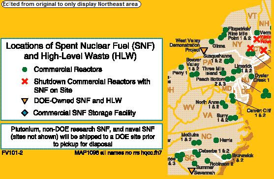 nuclear waste map