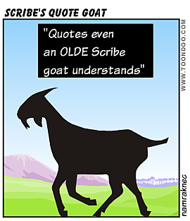 Scribe quote goat