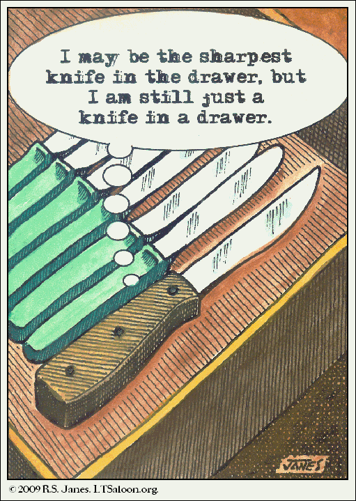 Cartoon Knife in Drawer