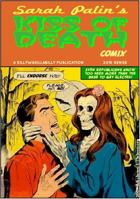 Cartoon Palin's Kiss of Death
